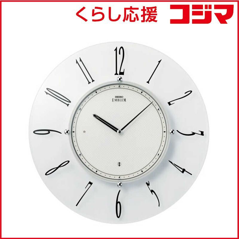 新品 未開封 】 セイコー 掛け時計 ( エムブレム) ［電波自動受信機能 