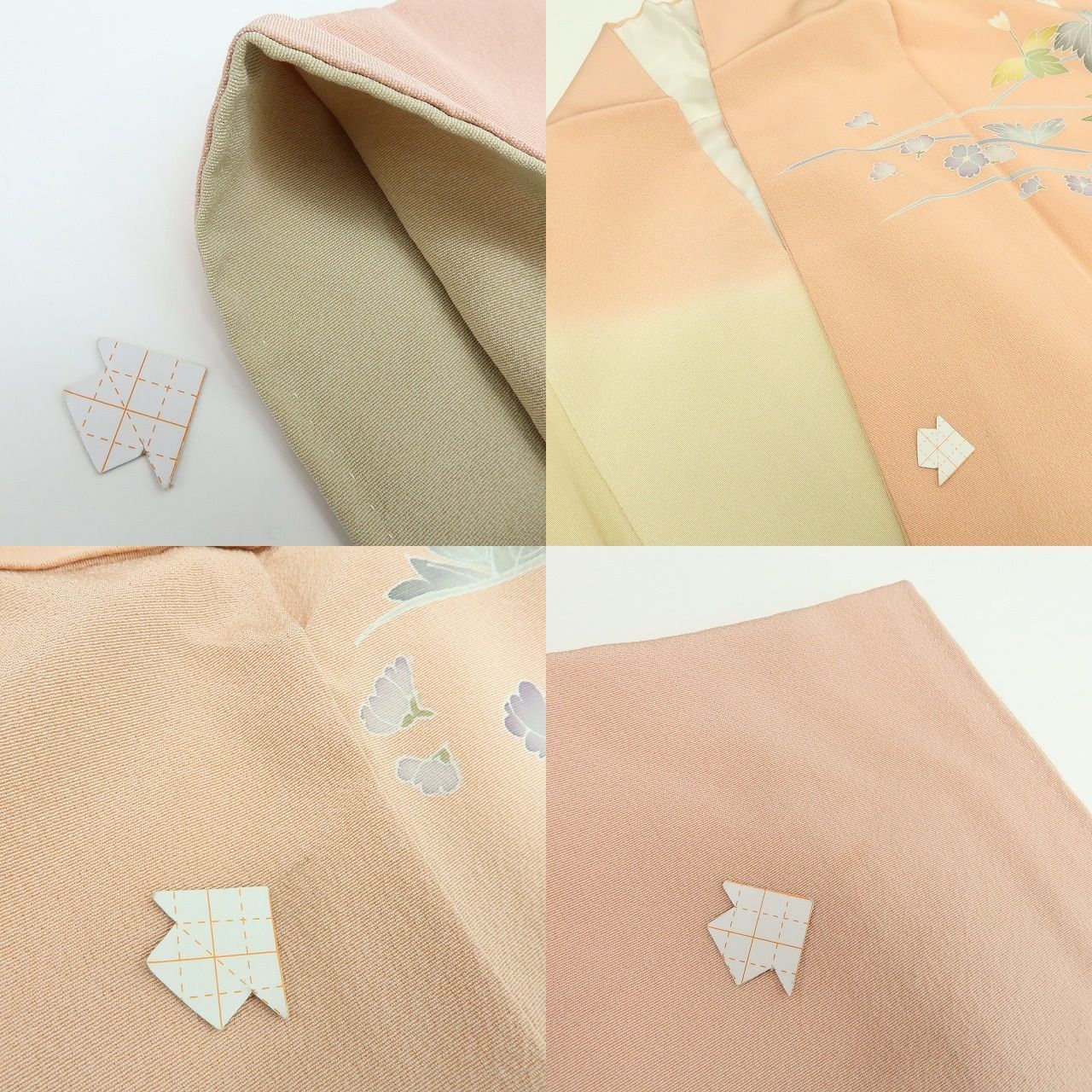 百華❀Y4591◇美品 正絹 手描き友禅 作家物落款 手縫い仕立て 菊