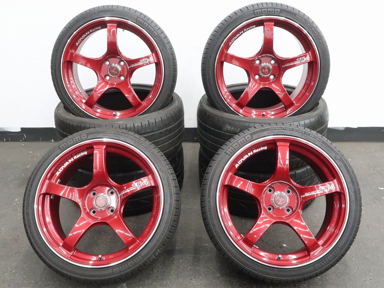 4本 ADVAN Racing TC-4 17インチ 7.5J +35 4H PCD98 ラジアル MOMO
