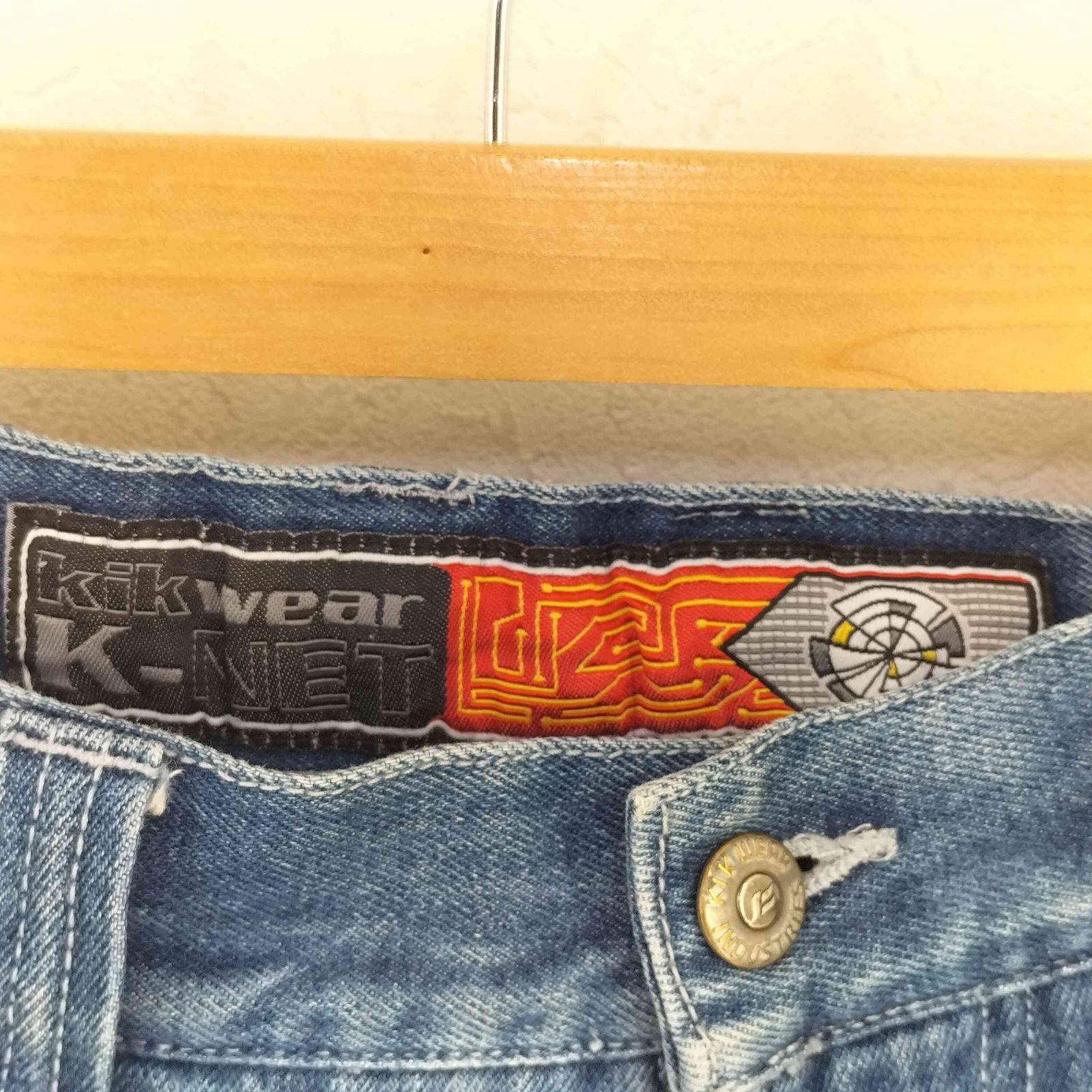 ユーズドフルギ USED古着 kik wear レイヴ デニムパンツ メンズ 32