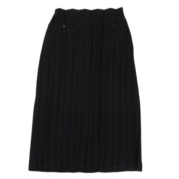 イッセイミヤケISSEY MIYAKE プリーツスリットロングスカート 黒M