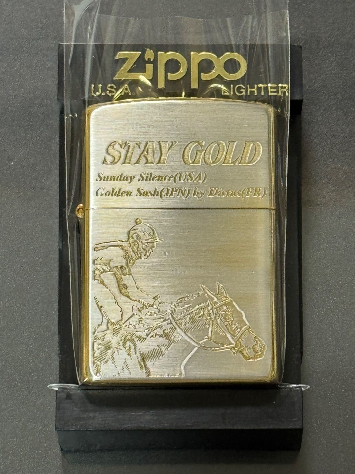 zippo ステイゴールド 4面ゴールド 競馬 シルバー ゴールド 年代物
