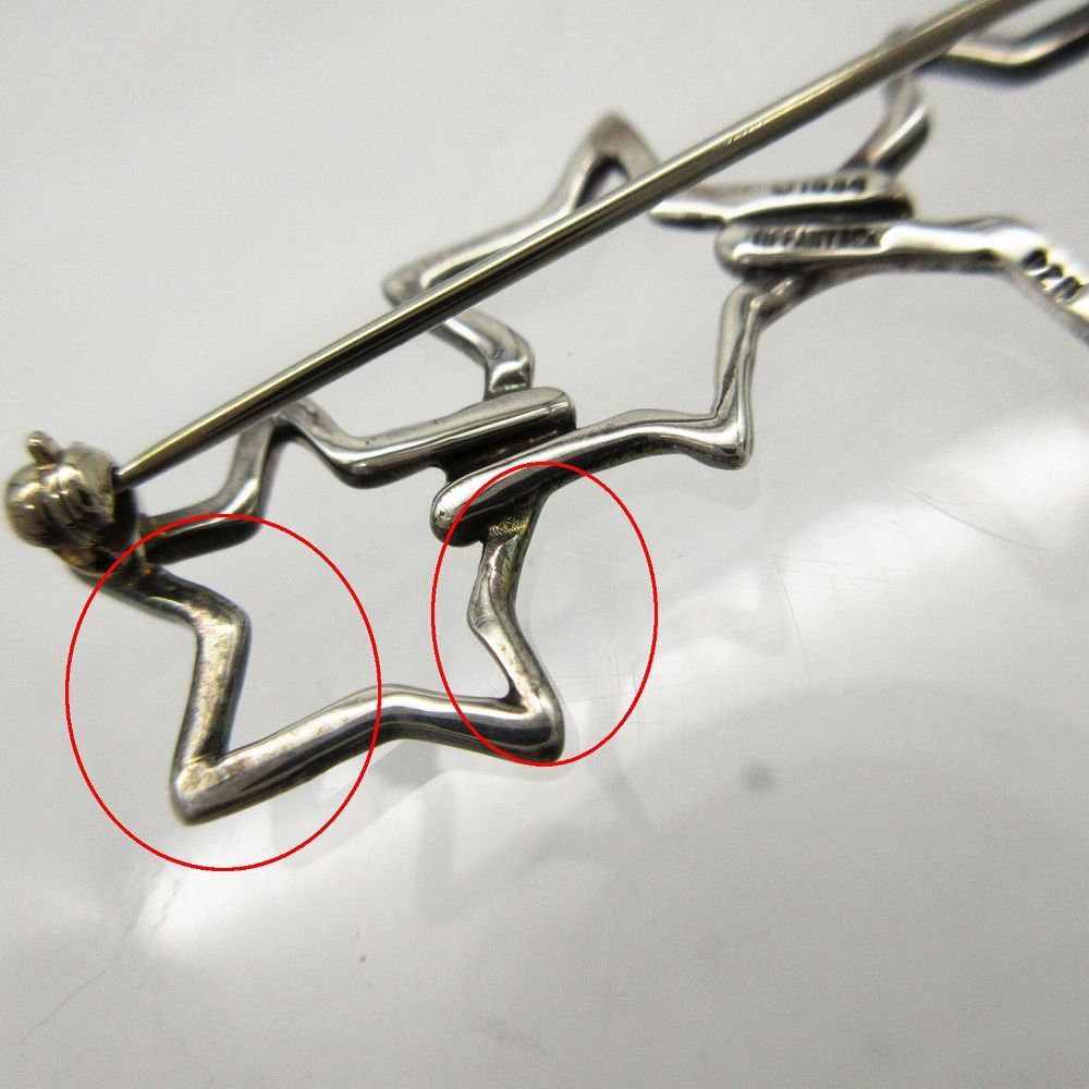 TIFFANY&Co ティファニー ブローチ トリプルスター SV スターリング