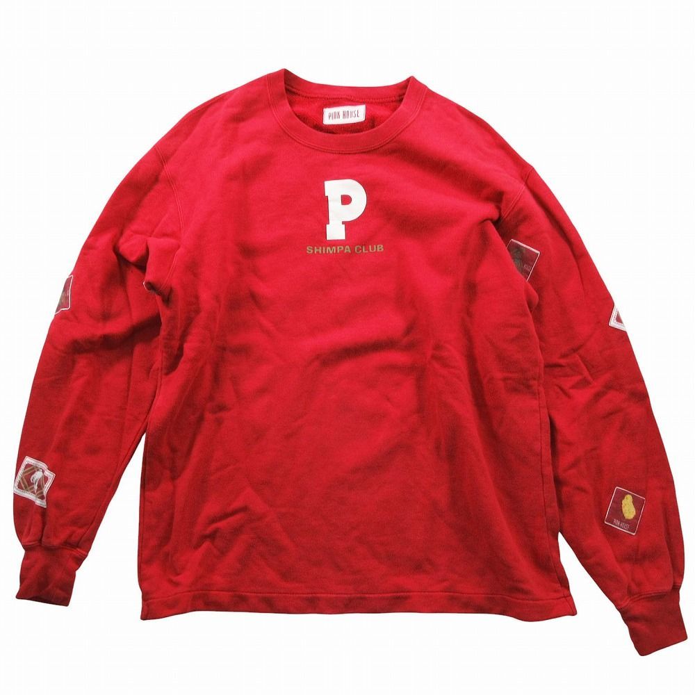 Vintage PINK HOUSE ピンクハウス ロゴ パッチ スウェット トレーナー