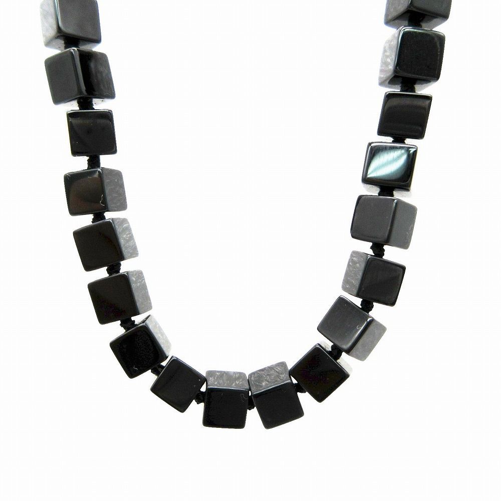 24aw ララガン R.ALAGAN CUBE STONE NECKLACE BLACK ONYX キューブ