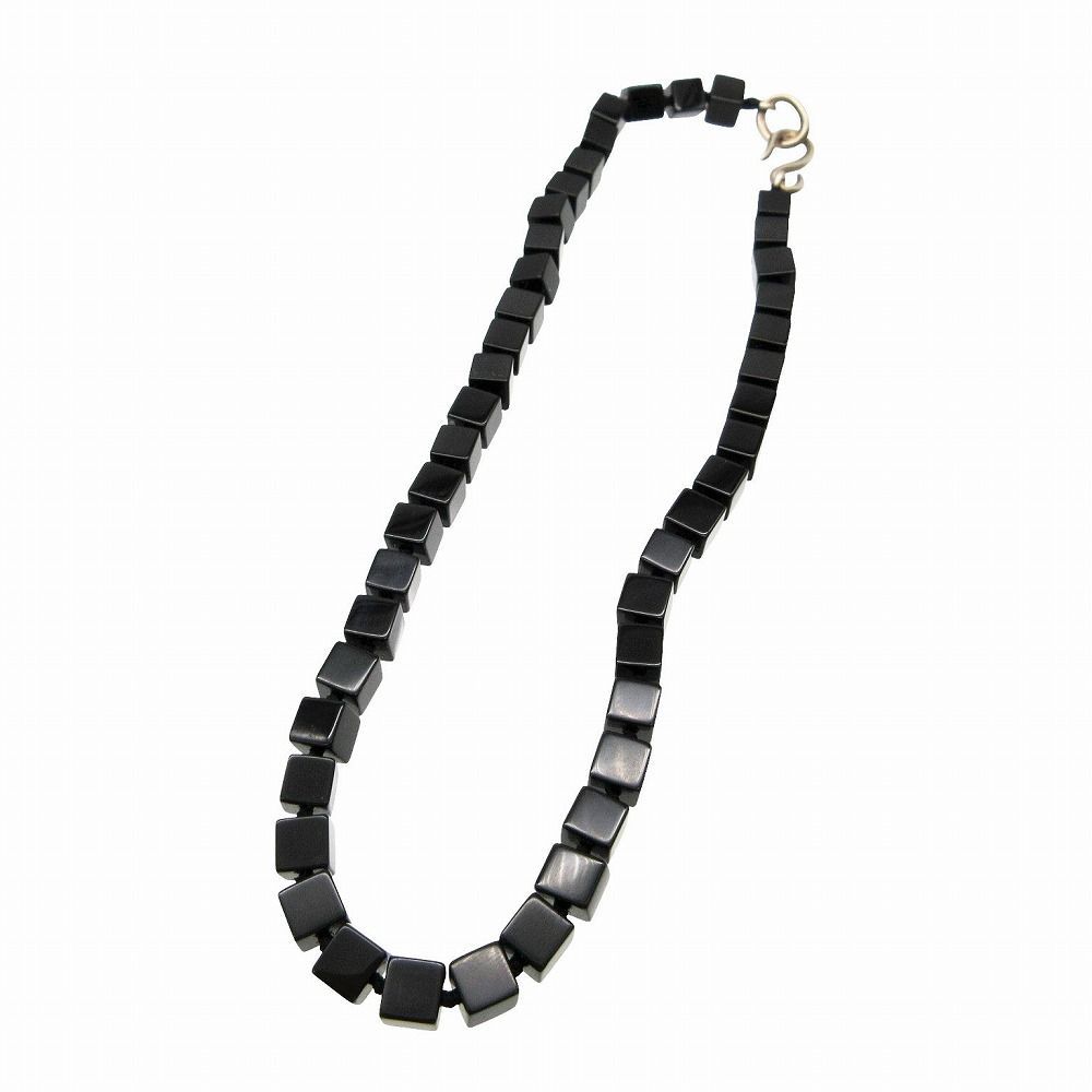 24aw ララガン R.ALAGAN CUBE STONE NECKLACE BLACK ONYX キューブ