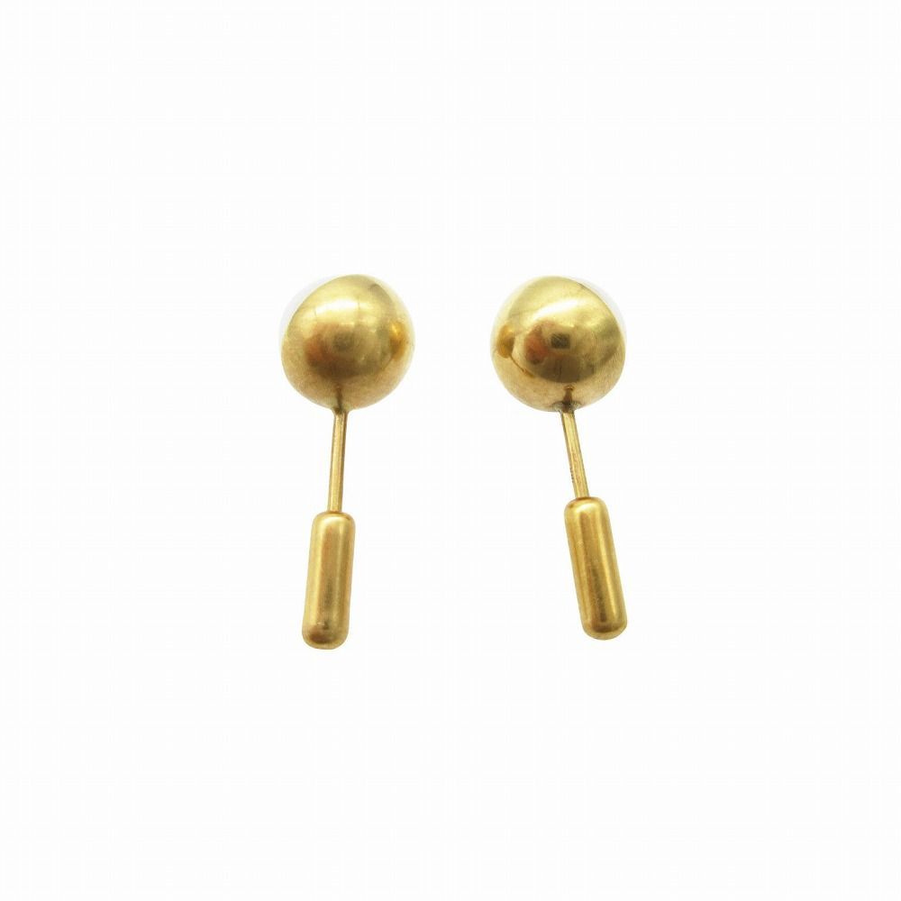 シハラ SHIHARA Half Pearl Pierce 45 スタッドピアス 両耳用 750 K18