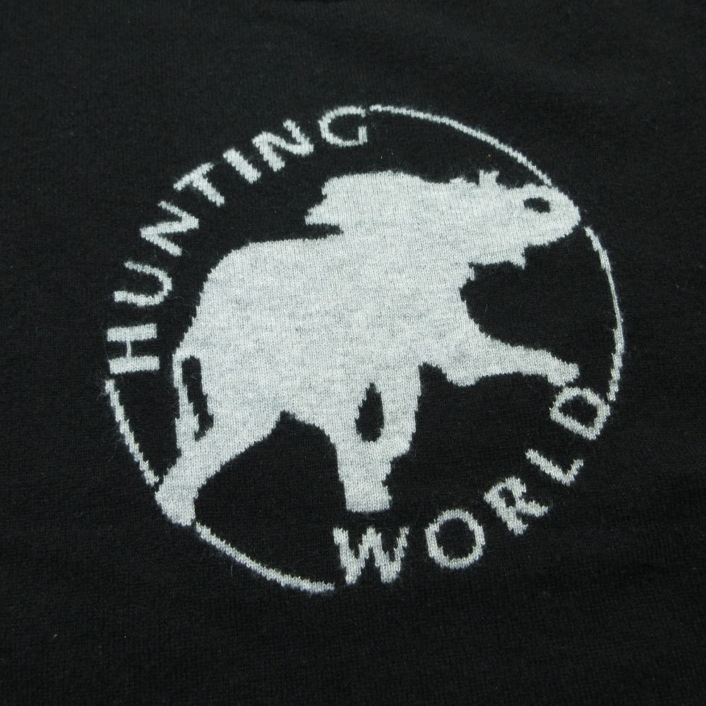 HUNTING WORLD ハンティングワールド カシミヤ100% ロゴ ニット