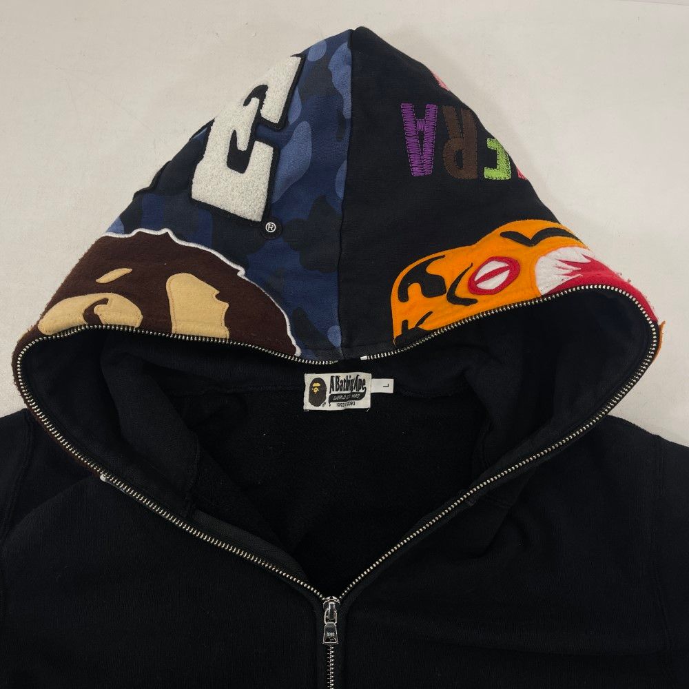 07w7807 A BATHING APE ジップパーカー/Lサイズ/ブラック/タイガー