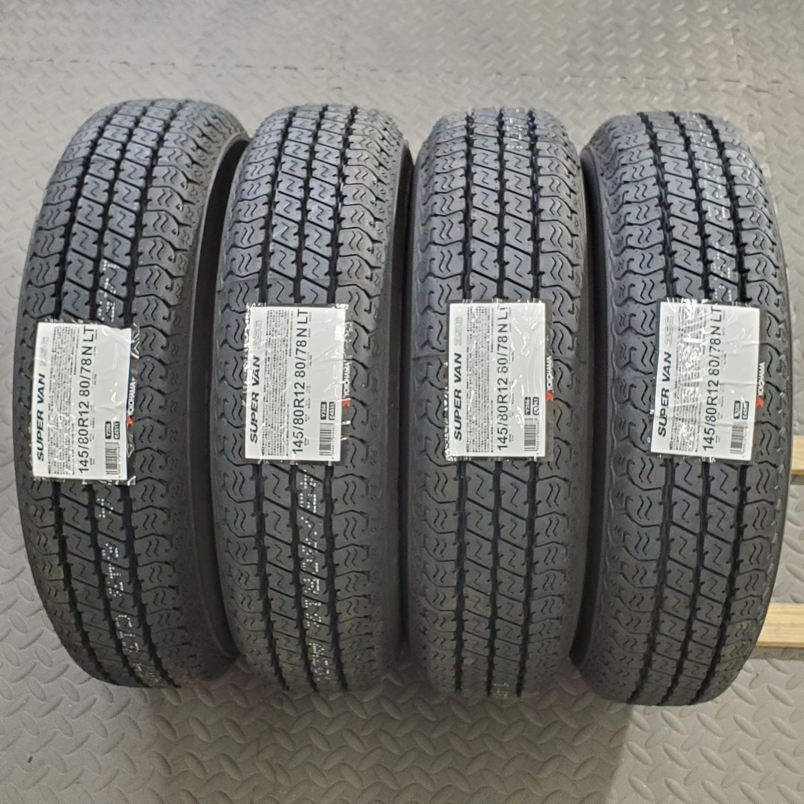 25年製 新品タイヤ 145/80R12 80/78N LT ヨコハマ スーパーバン356 