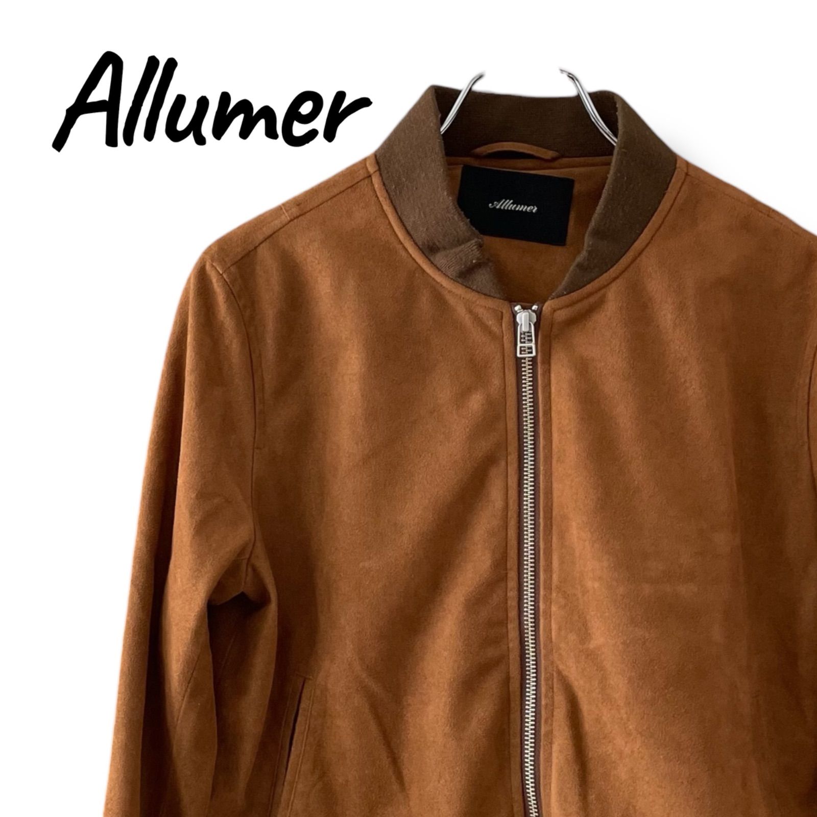 Allumer アリュメール ブラウン スエード調 MA-1 ブルゾン ジャンパー 