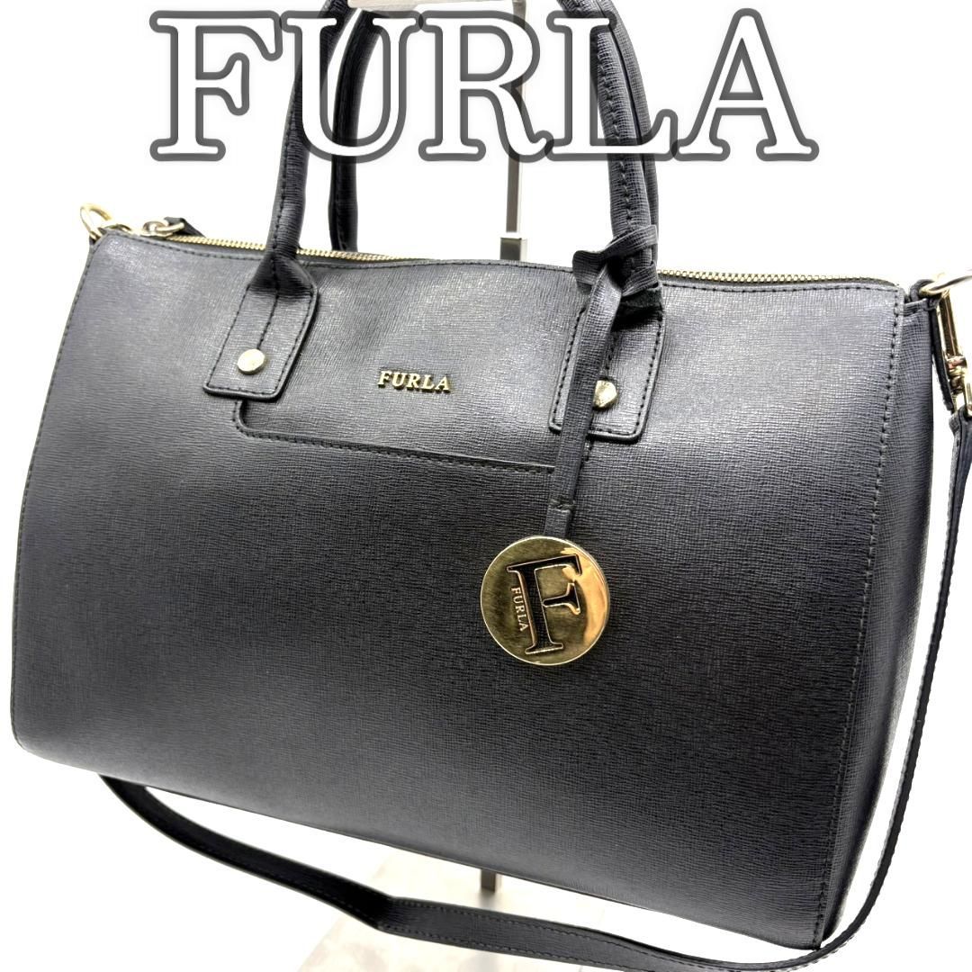 フルラ FURLA リンダ 2way トートバッグ PVC ブラック ショルダー