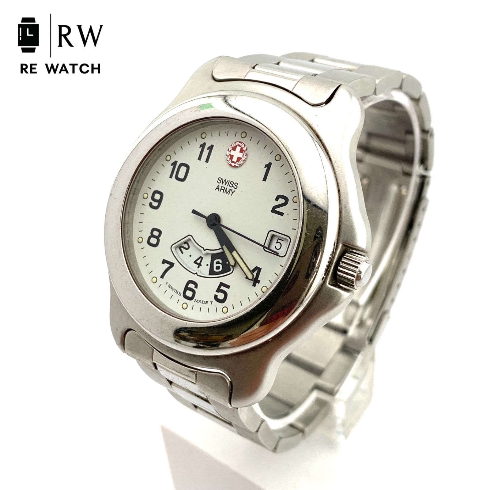 中古】SWISS ARMY Swiss Made 330 Feed 腕時計 クォーツ シルバー 