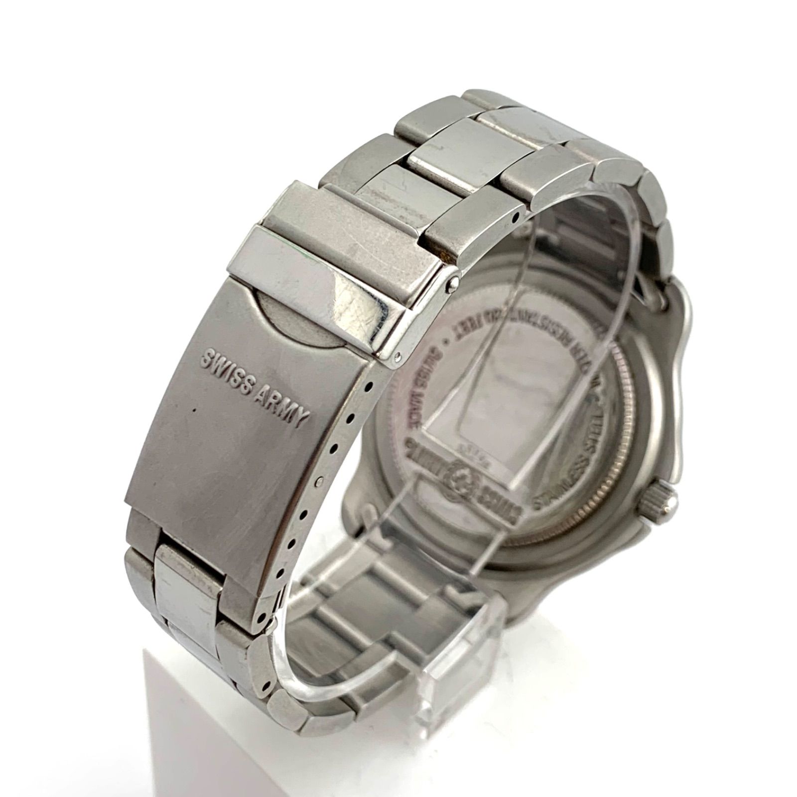 中古】SWISS ARMY Swiss Made 330 Feed 腕時計 クォーツ シルバー 