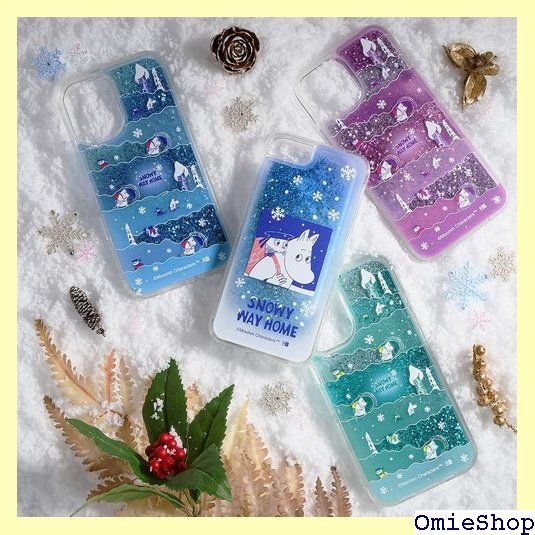 イングレム iPhone 15用 / 14用 / 13用ケース ムーミン 耐衝撃 グリッター SNOWY WAY HOME_4 3531