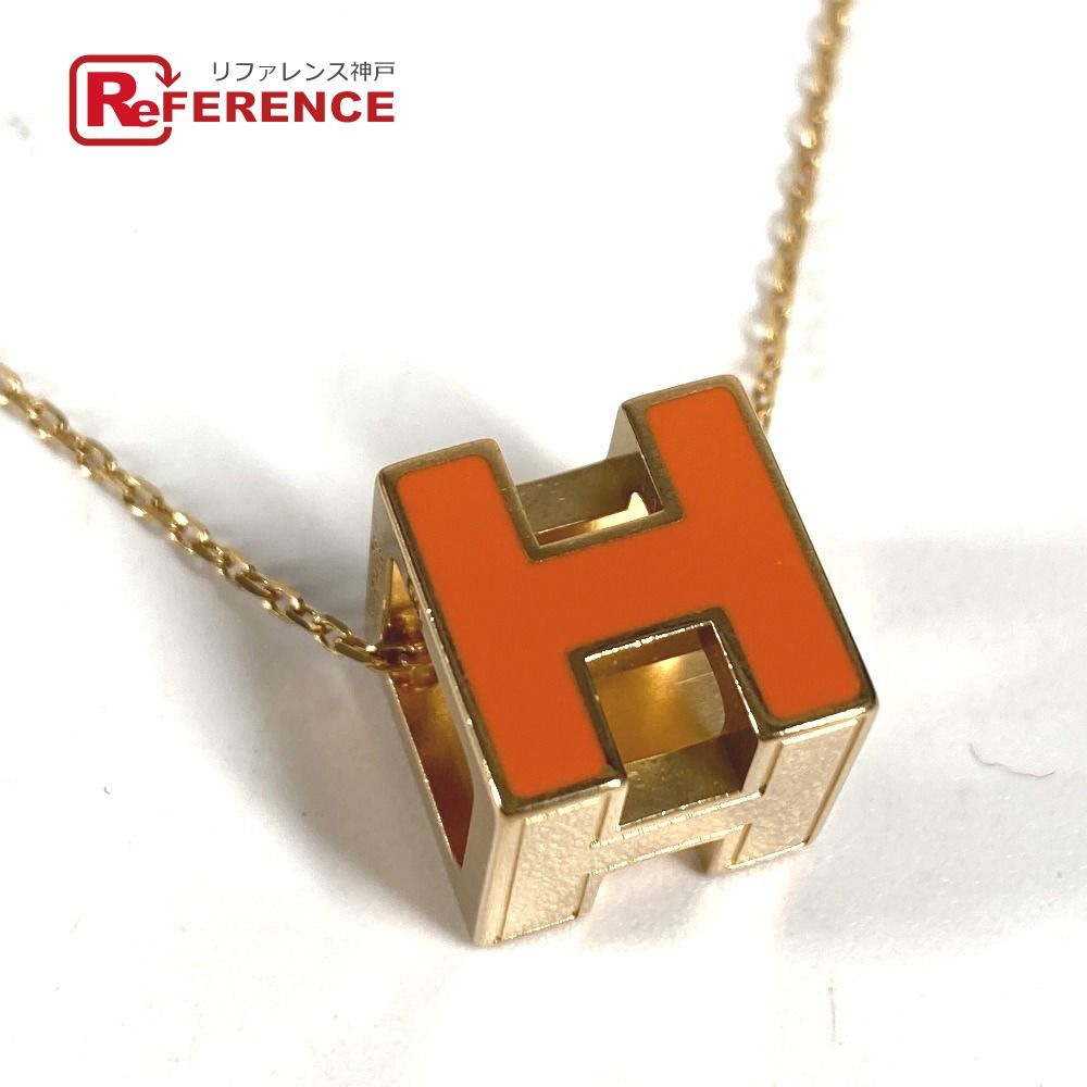 HERMES エルメス ネックレス カージュドアッシュ Hキューブ メタル