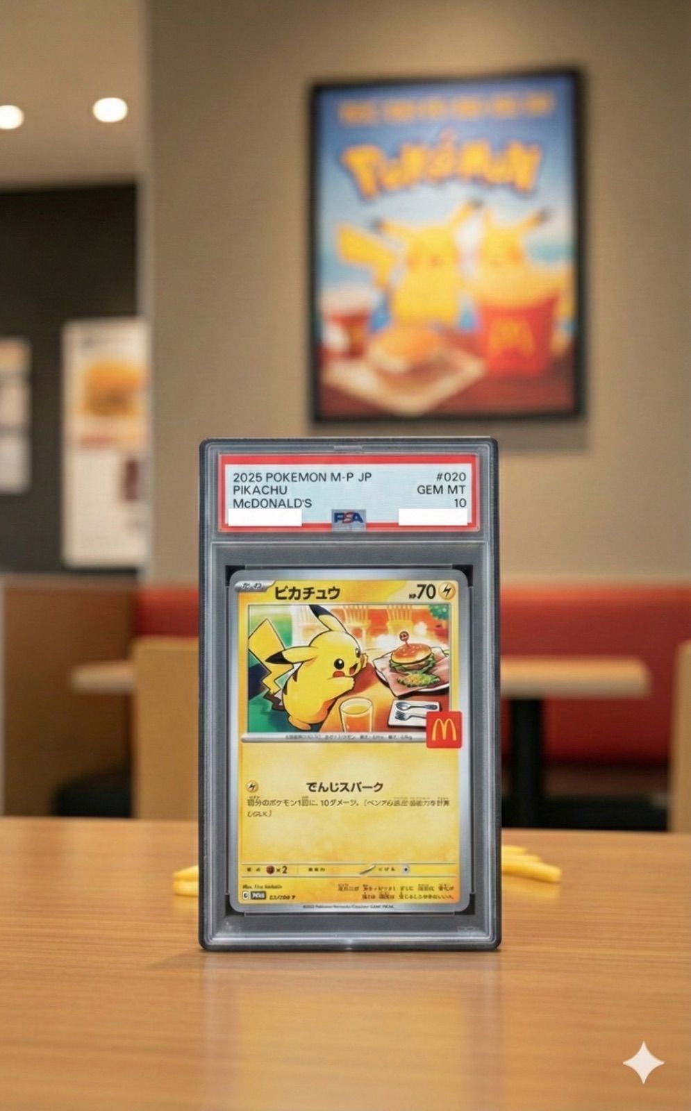 PSA10】マクドナルド ピカチュウ プロモ ハッピーセット020 PSA10