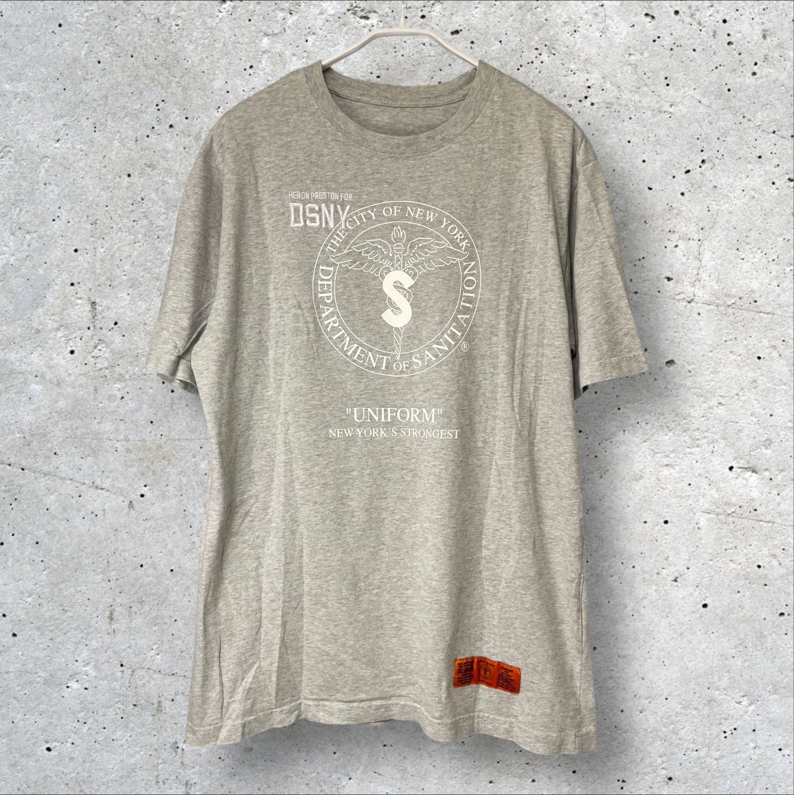 HERON PRESTON HERON PRESTON FOR DSNY UNIFORM T-SHIRT HMAA001S18632057 GREY S ヘロン・プレストン グレー
