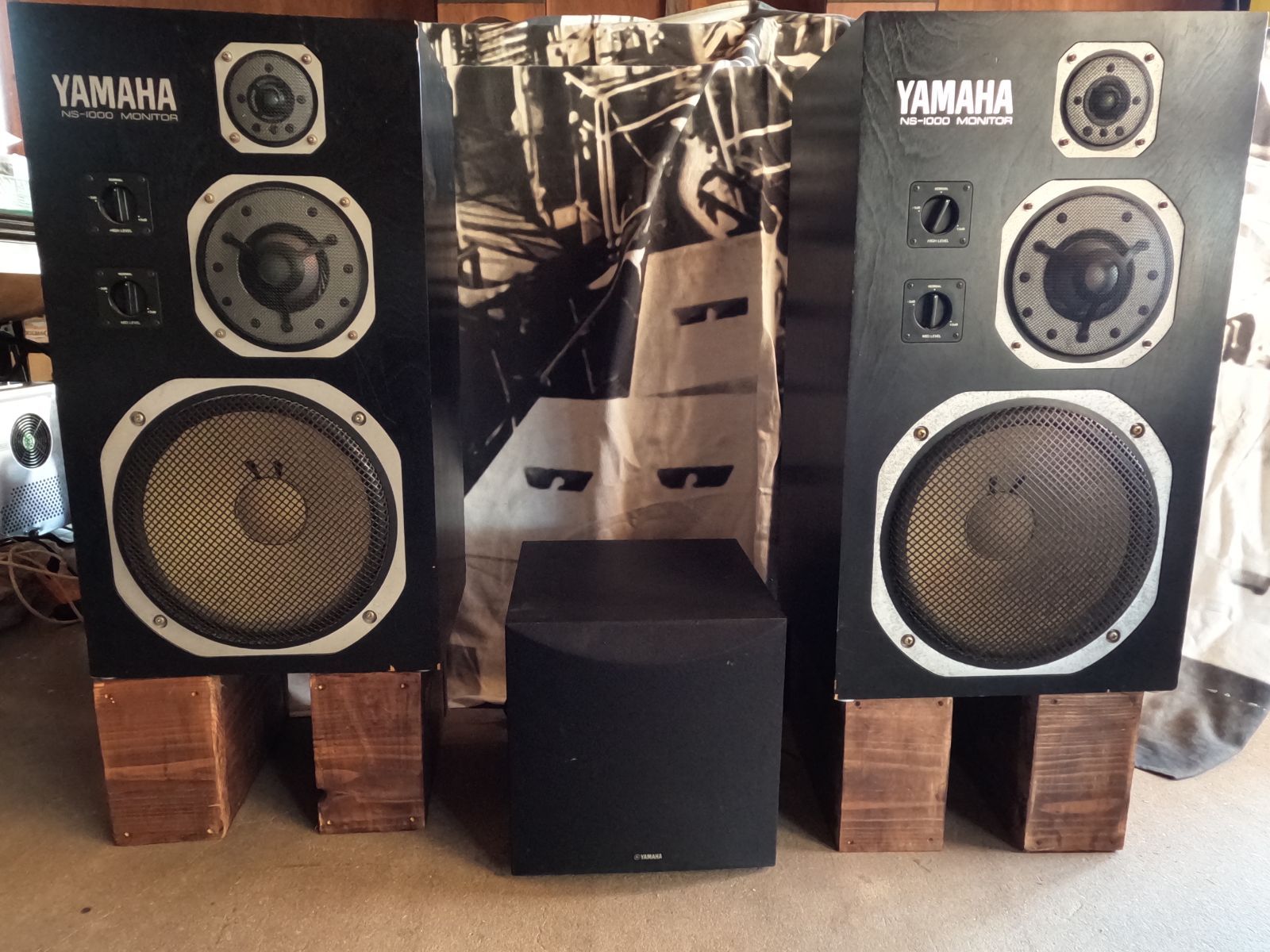 Yamaha NS-1000M 3 Way Speaker + Subwoofer - メルカリ