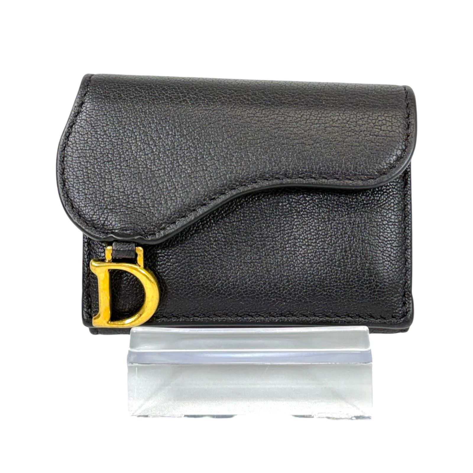 人気・美品】Dior ディオール レザー サドル ロータス ウォレット 