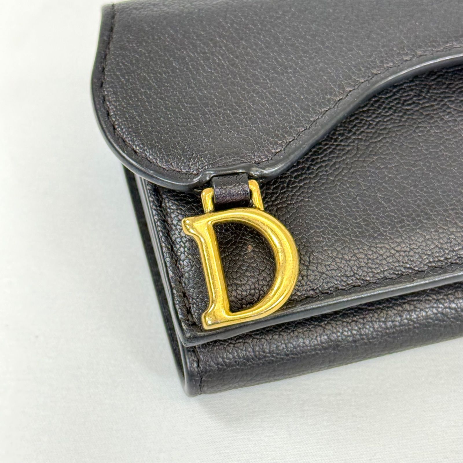 人気・美品】Dior ディオール レザー サドル ロータス ウォレット 