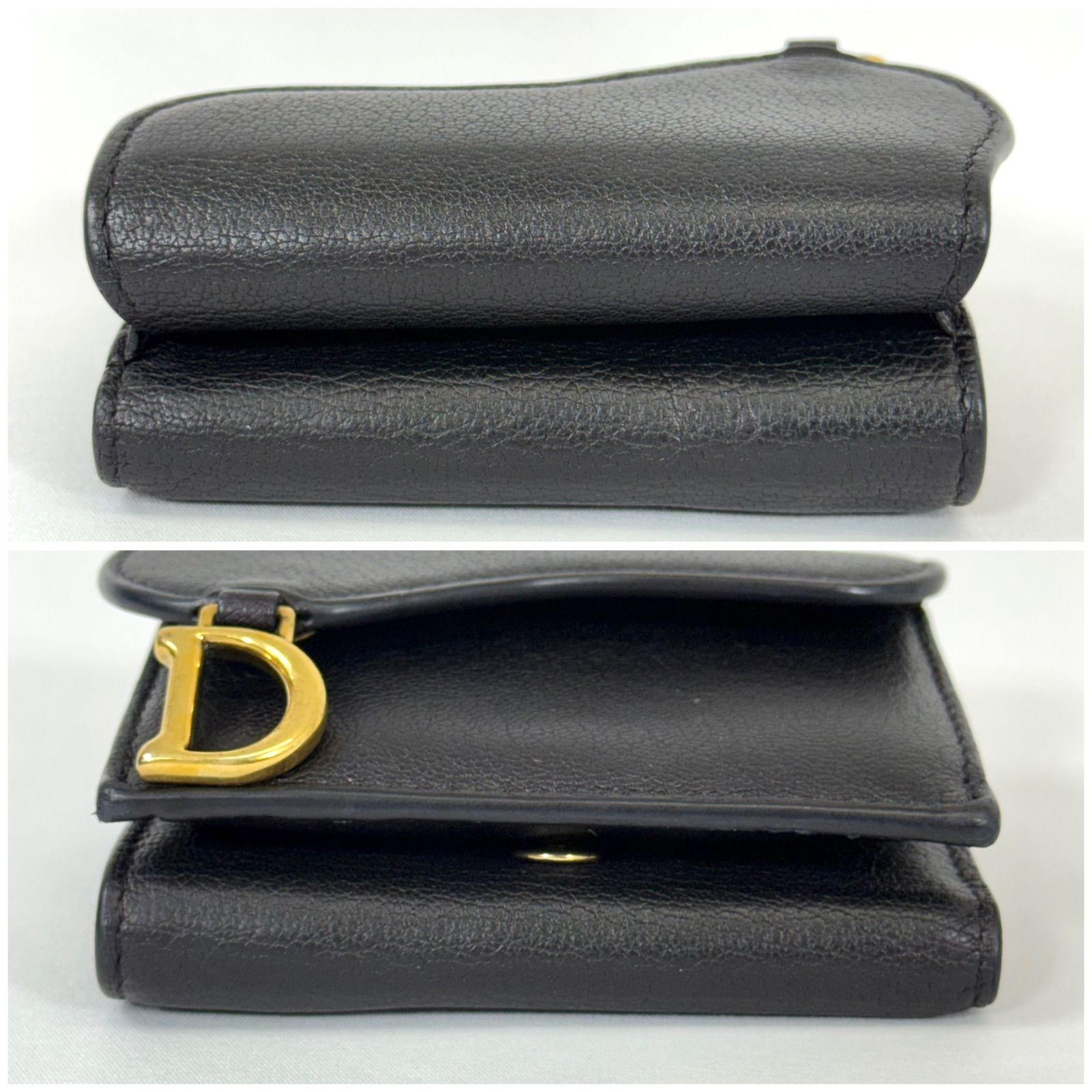 人気・美品】Dior ディオール レザー サドル ロータス ウォレット 