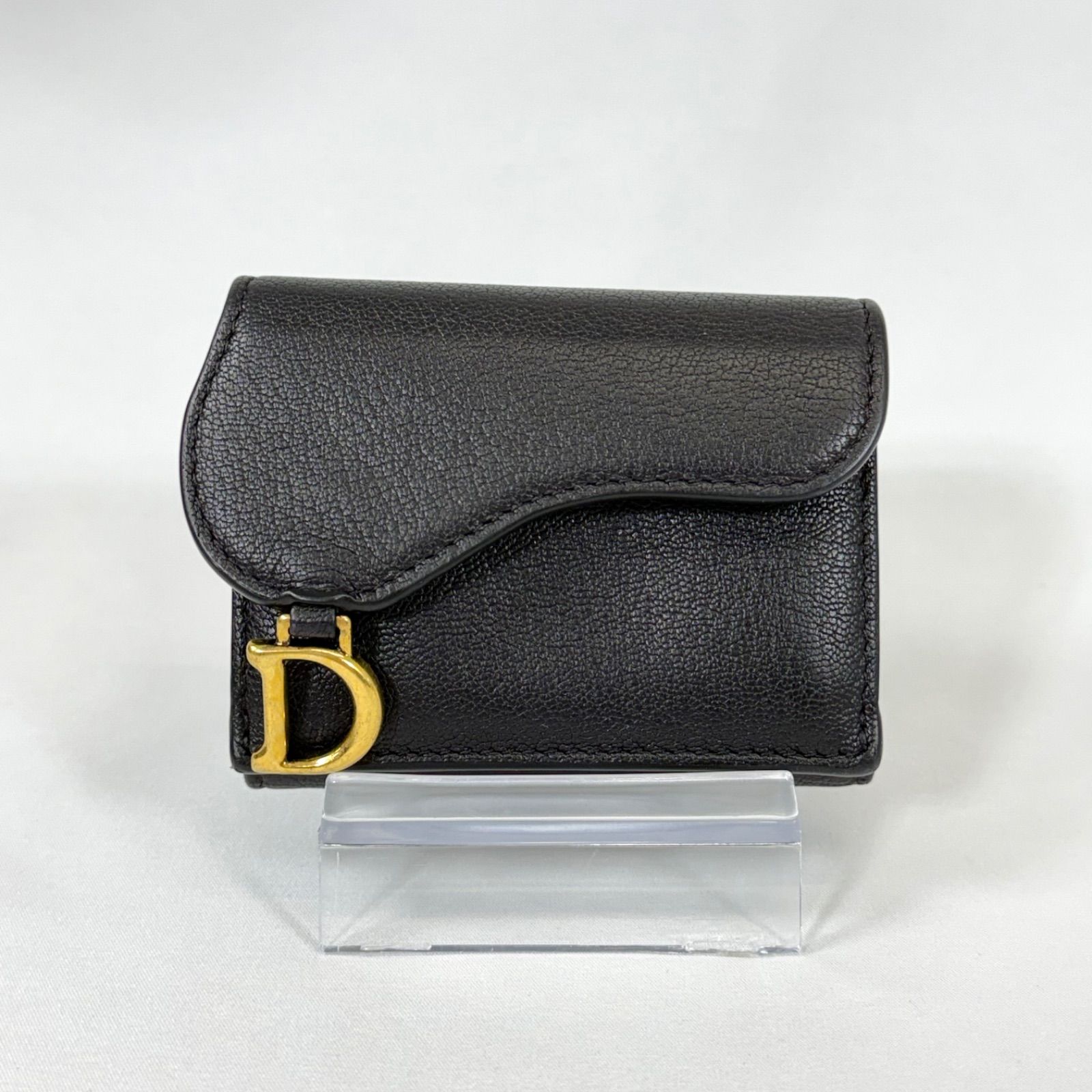 人気・美品】Dior ディオール レザー サドル ロータス ウォレット 