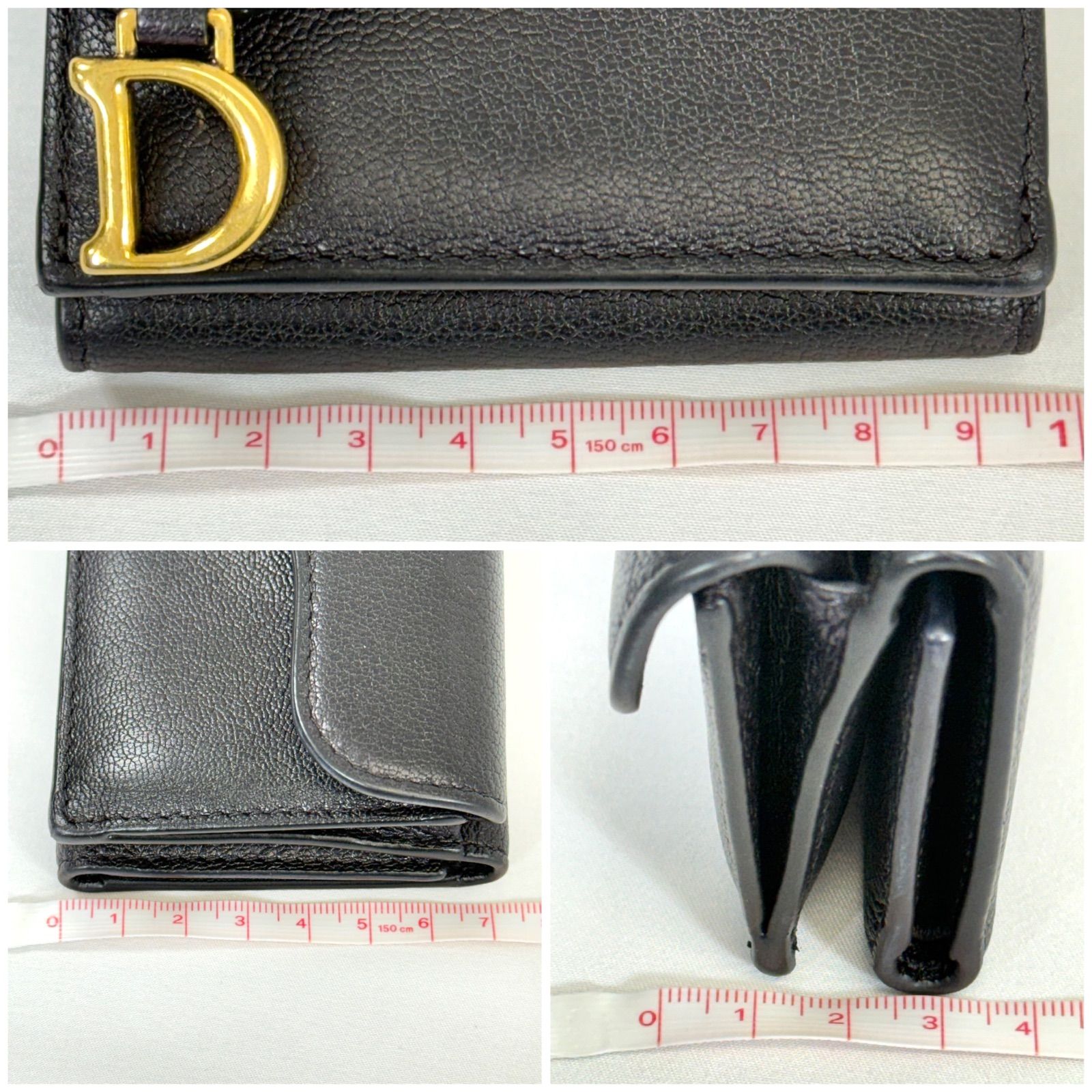 人気・美品】Dior ディオール レザー サドル ロータス ウォレット 