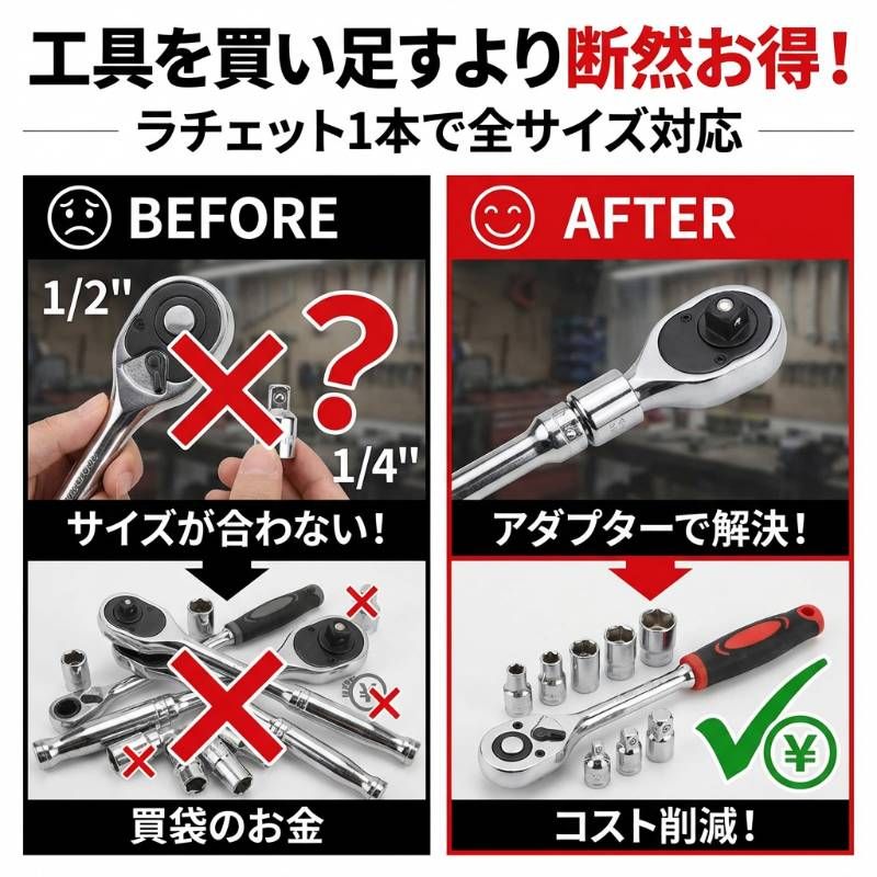 工具セット まとめ売り ソケットアダプター 4種セット 変換 新品 激安 