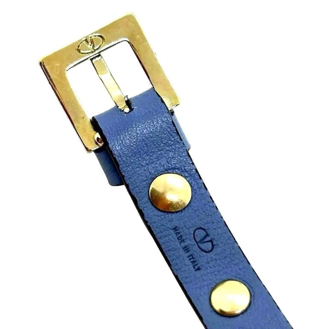 正規品 ヴァレンティノ ロックスタッズ ブレスレット ブルー 美品 付属