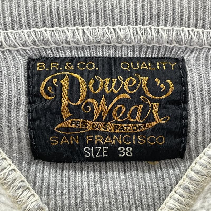 中古】FREEWHEELERS POWER WEAR 両面V スウェット サイズ38 グレー