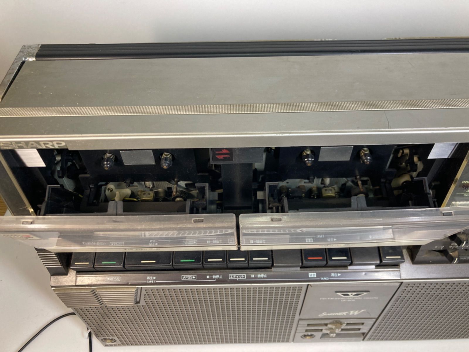 希少名機】ジャンク扱い SHARP GF-808 Searcher-W ラジカセ シャープ