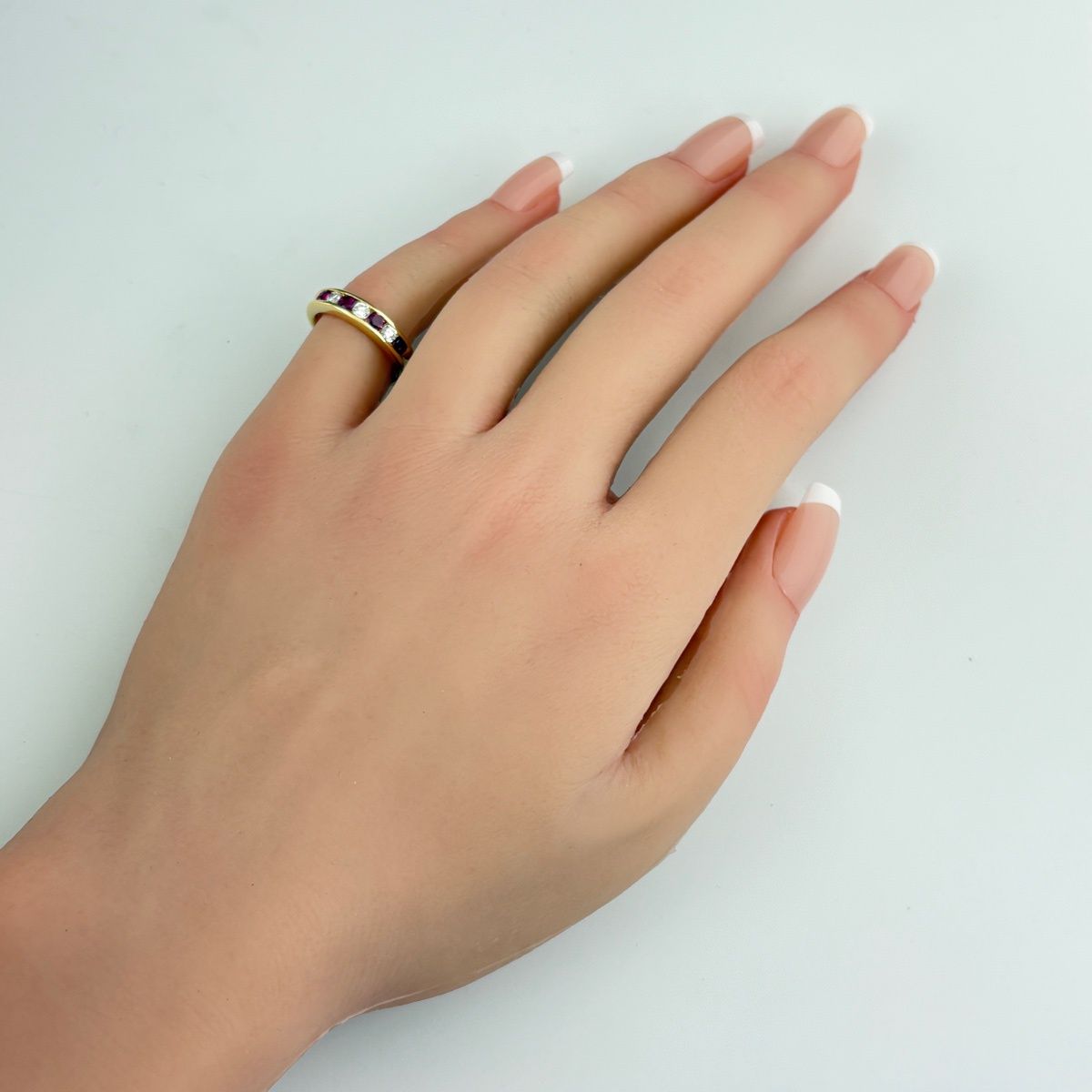 メレダイヤ K18 イエローゴールド メレダイヤ 0.21ct デザイン リング 
