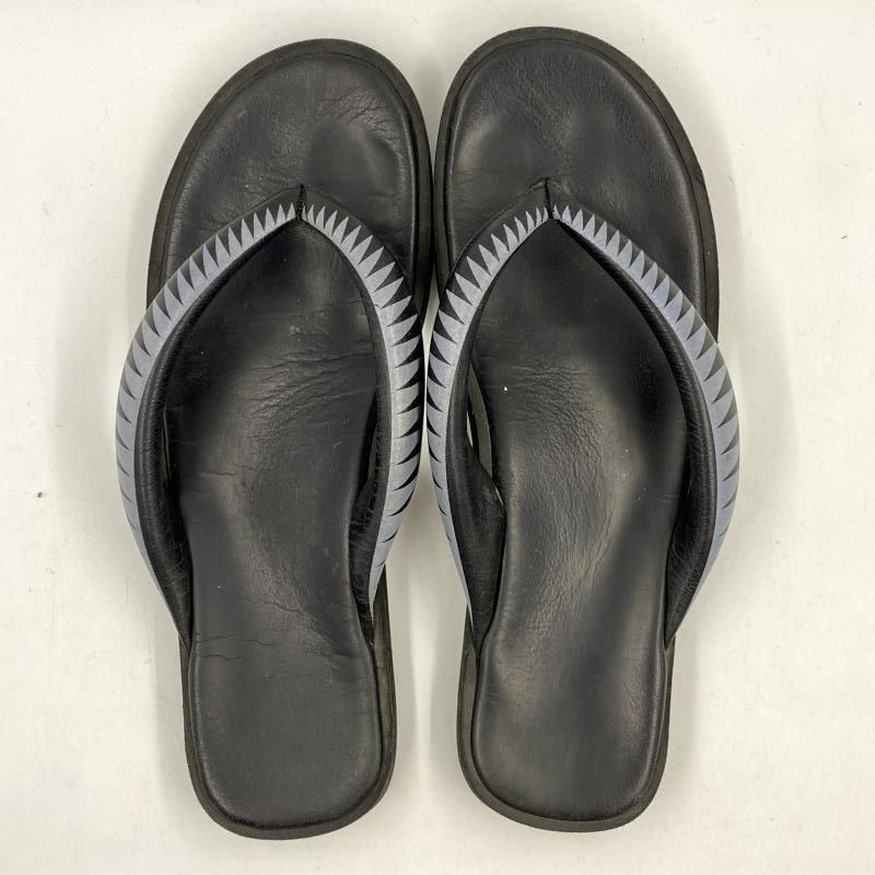 中古】UNDERCOVERISM 04ss Languid期 GIZ柄 レザーサンダル ブラック