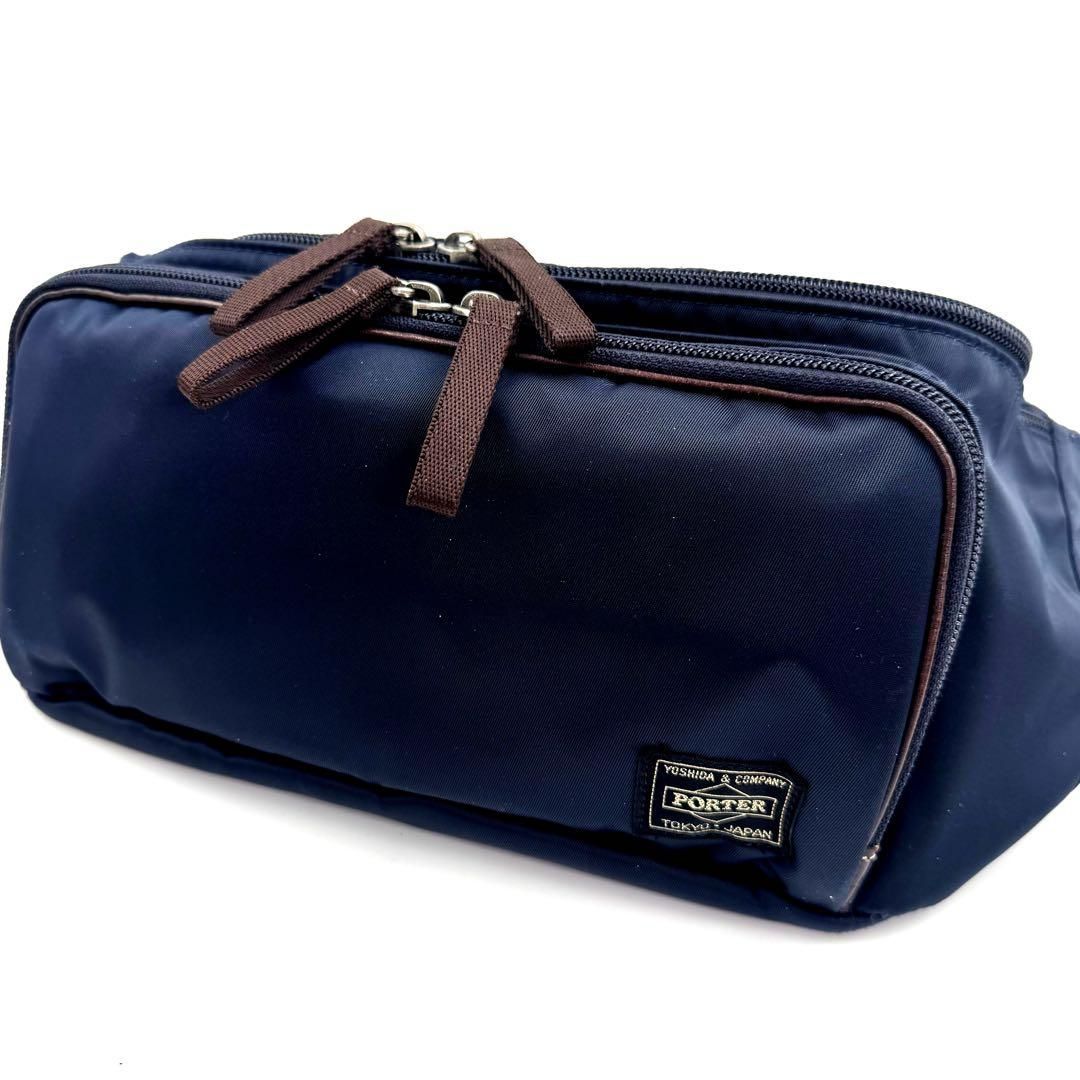 ✨ほぼ新品✨ PORTER PLAN ウエストバッグ クロスボディ ネイビー
