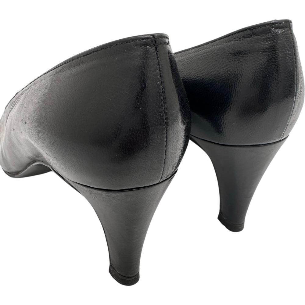 CHANEL/シャネル】ココマーク パンプス レザー ブラック レディース