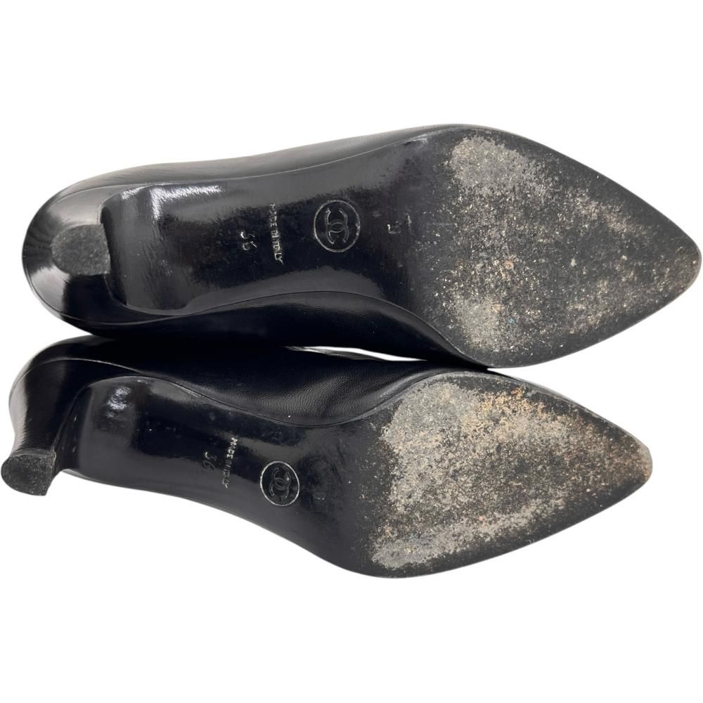 CHANEL/シャネル】ココマーク パンプス レザー ブラック レディース