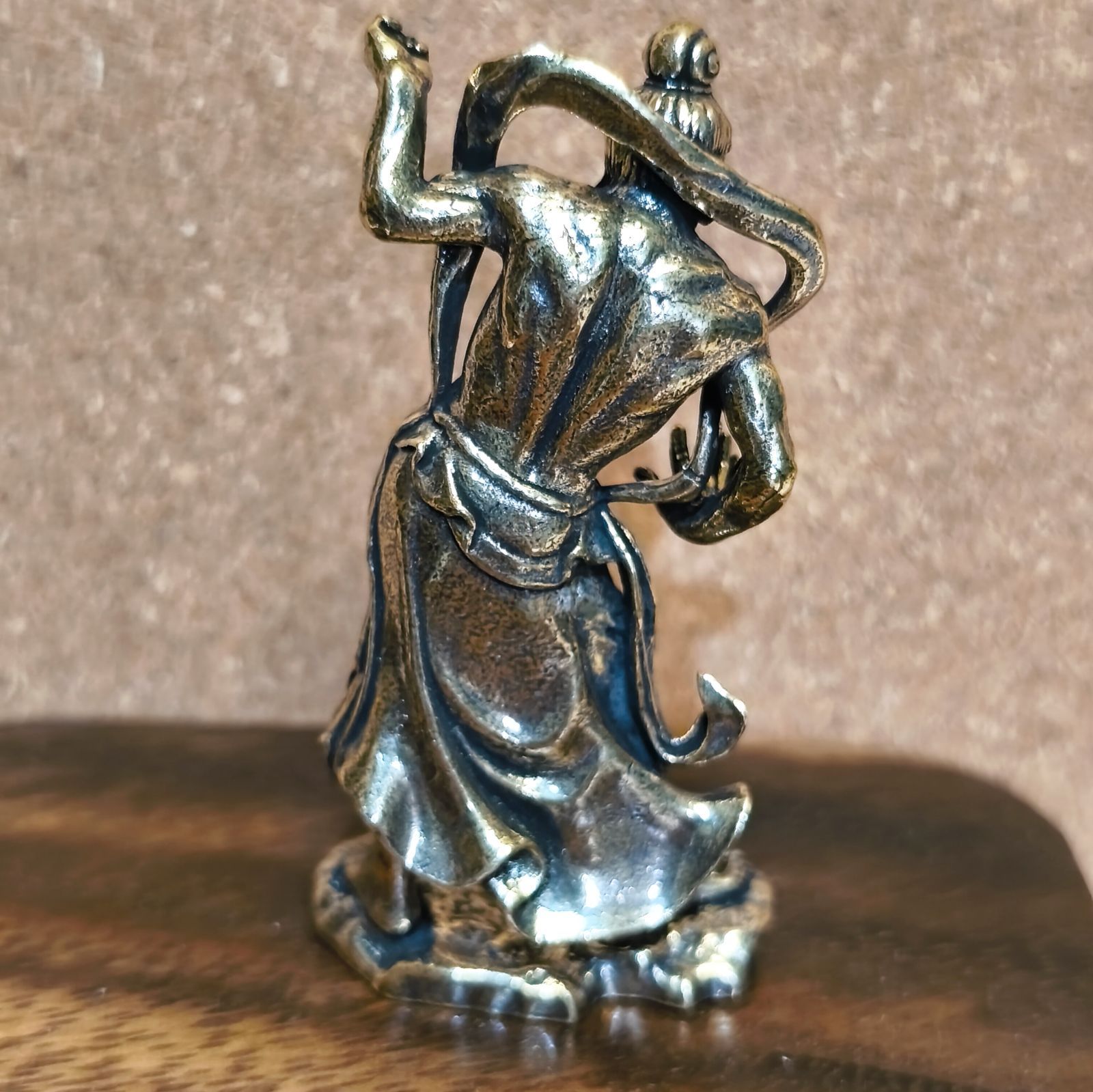 A63 真鍮製 金剛力士 阿形 吽形 二体一対 仁王像 置物 風水 開運 魔