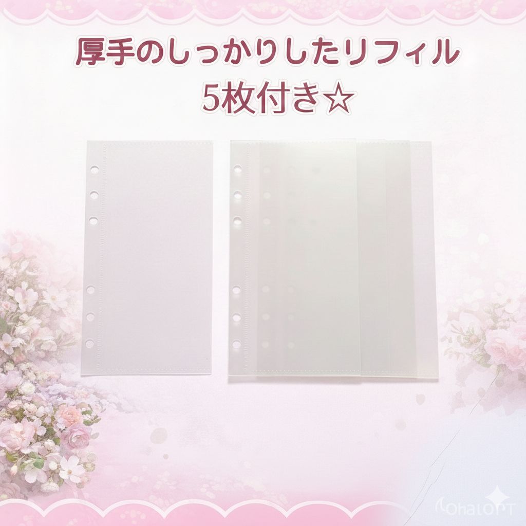 アクリルバインダー A6 savingバインダー貯金 ピンク リフィル 家計