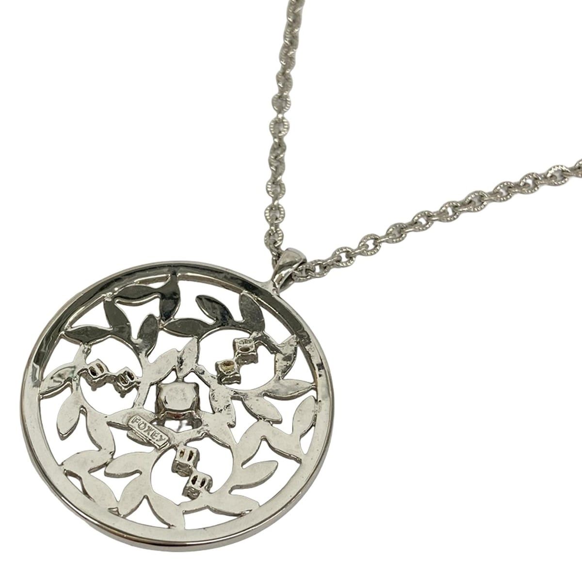 FOXEY(フォクシー) ネックレス - シルバー×クリア リーフ - メルカリ