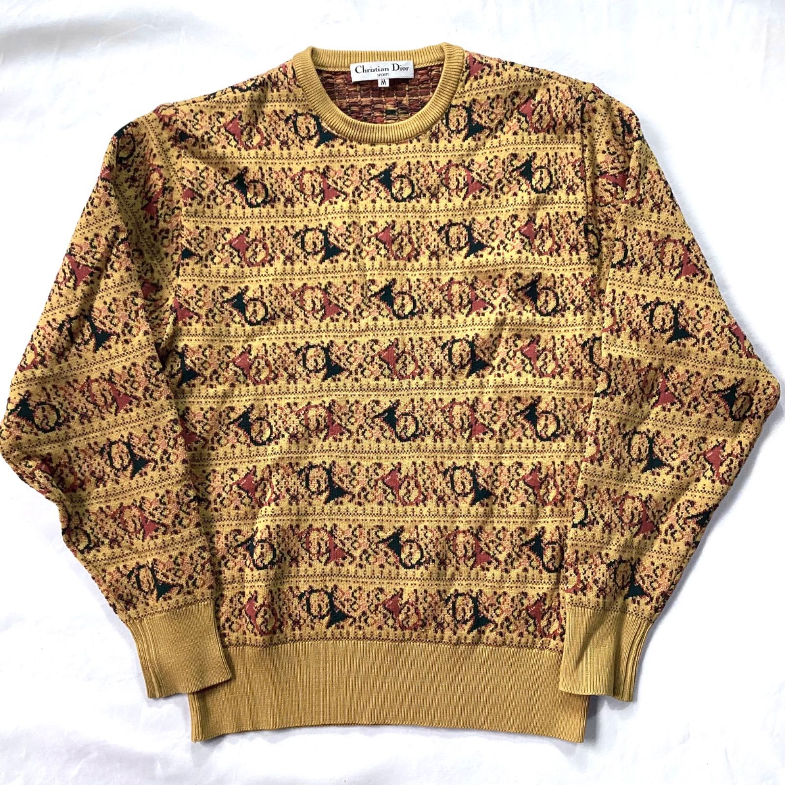 Christian Dior クリスチャンディオール ニット 総柄 ヴィンテージ