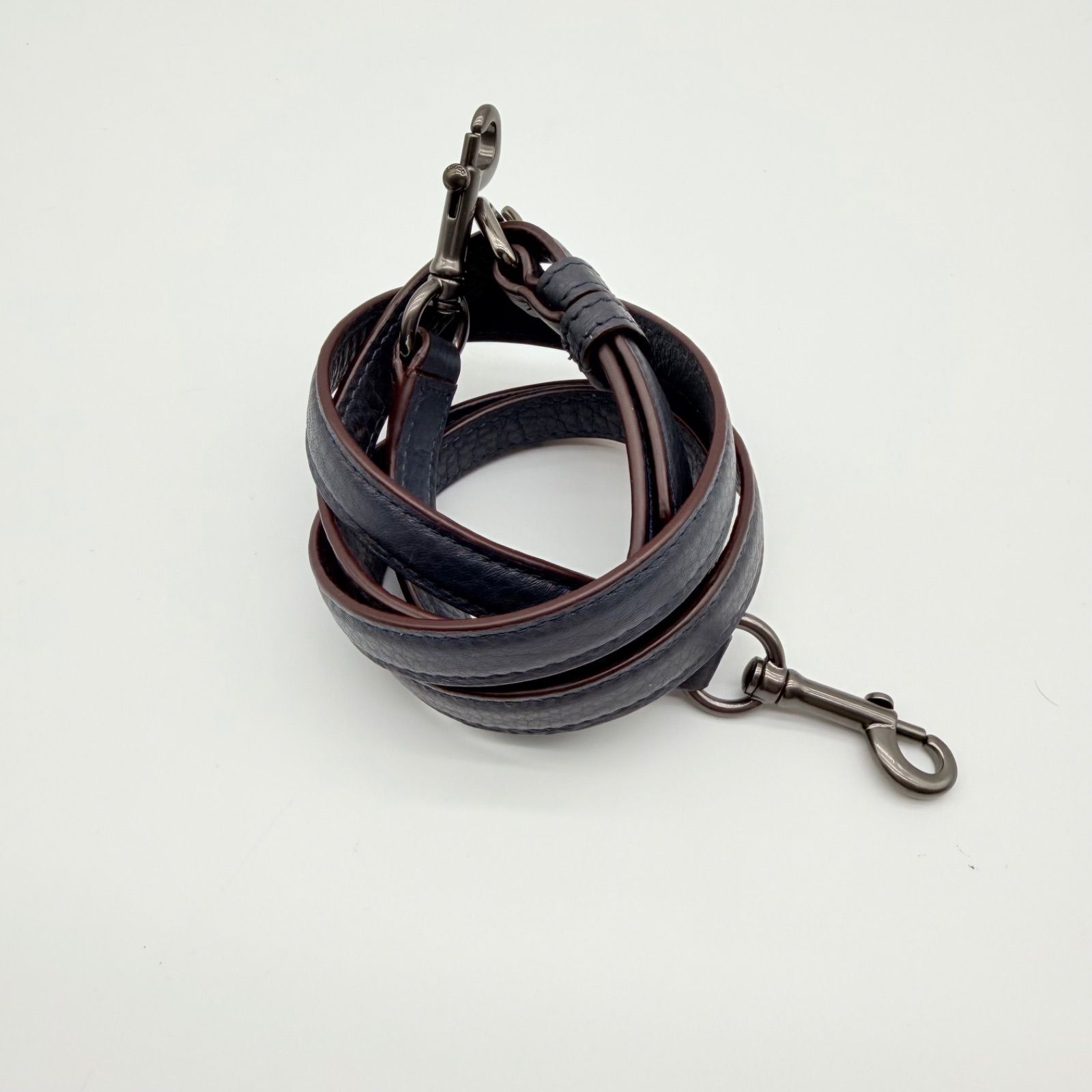 COACH y2k tote bag nylon leather unisex 2way navy コーチ トート 