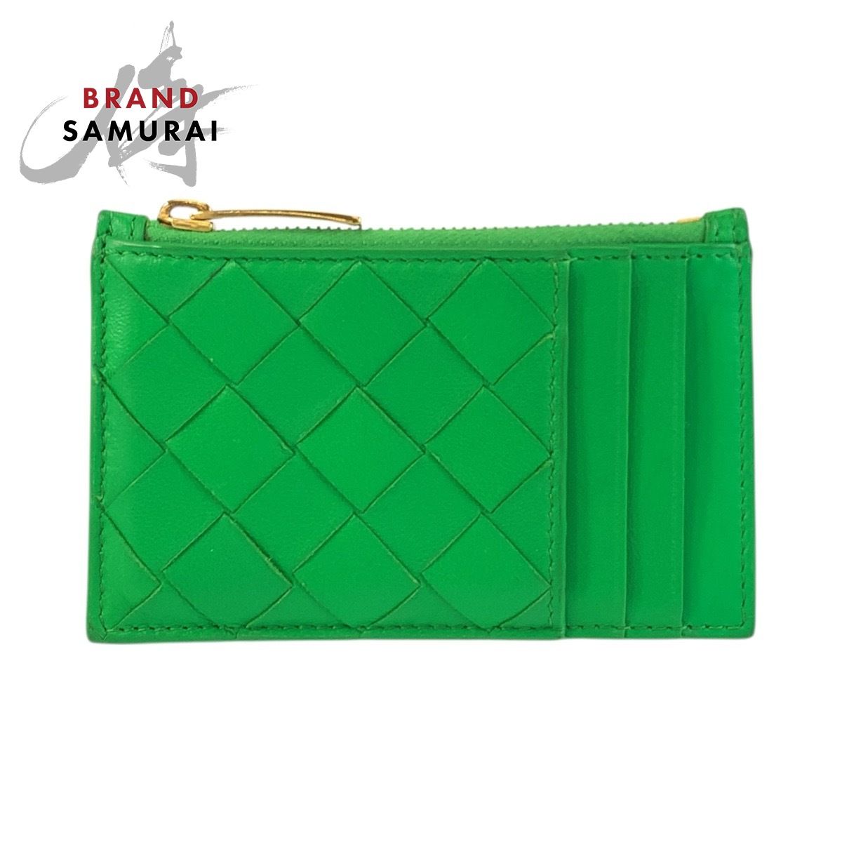 美品 BOTTEGAVENETA ボッテガヴェネタ イントレチャート グリーン
