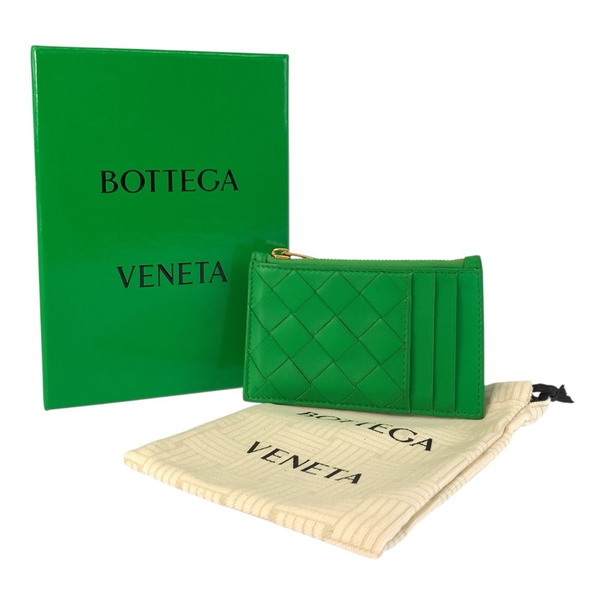 美品 BOTTEGAVENETA ボッテガヴェネタ イントレチャート グリーン