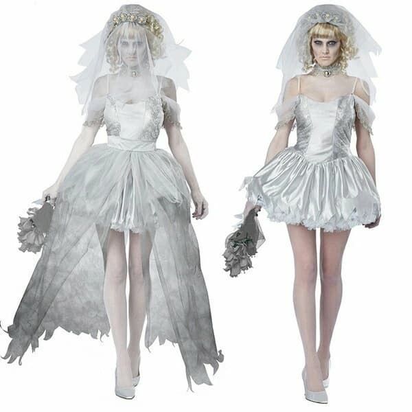 送料無料 ハロウィン コスプレ 未使用 GHOSTLY BRIDE ADULT ハロウィン ゾンビ 花嫁 ゴースト コスプレ コスチューム 衣装 ゴースト レディー ゾンビ ウェデイング ドレス 幽霊 コスプレ コスプレ ゴスロリ ゴシック