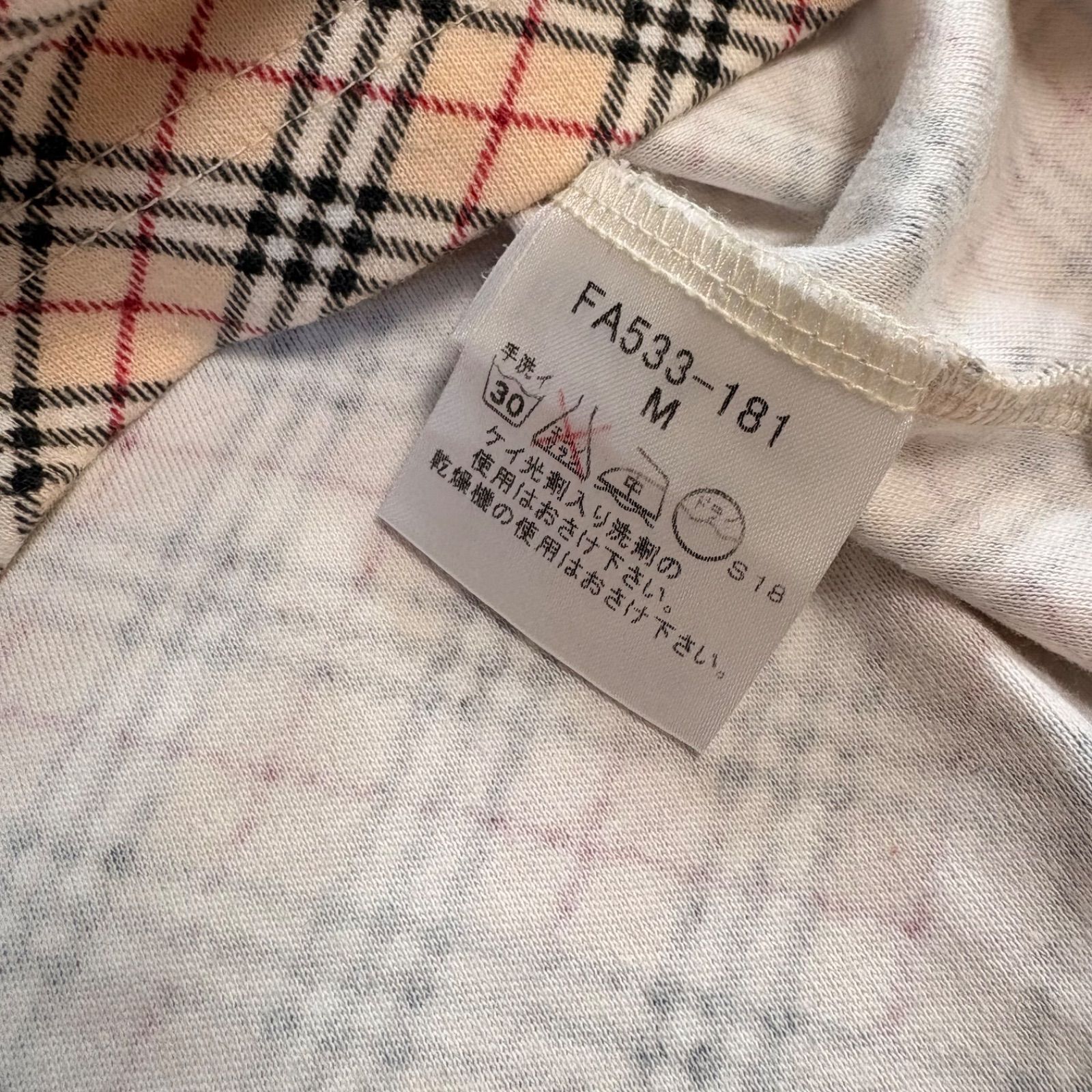 バーバリー ロンドン ブルーレーベル Tシャツ Mサイズ ノバチェック柄