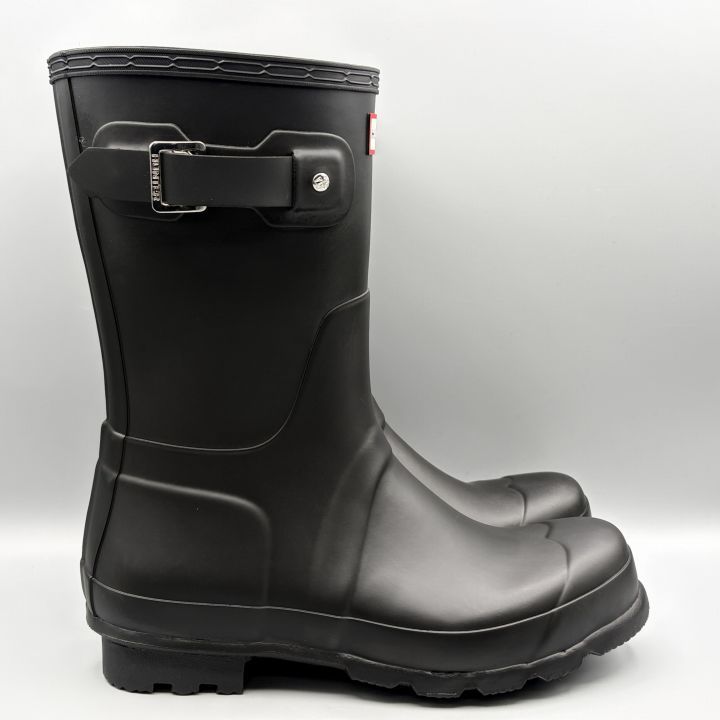 HUNTER レインブーツ ブラック UK8/JP27cm メンズオリジナルショート