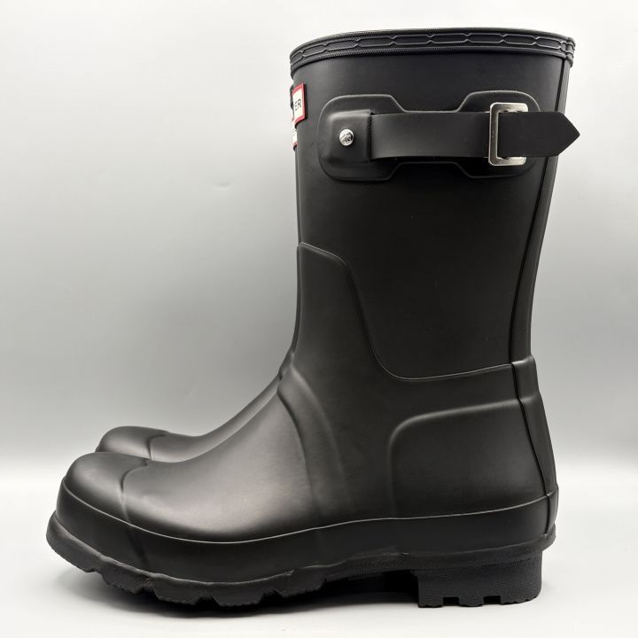 HUNTER レインブーツ ブラック UK8/JP27cm メンズオリジナルショート