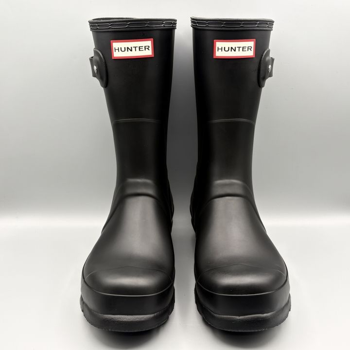HUNTER レインブーツ ブラック UK8/JP27cm メンズオリジナルショート