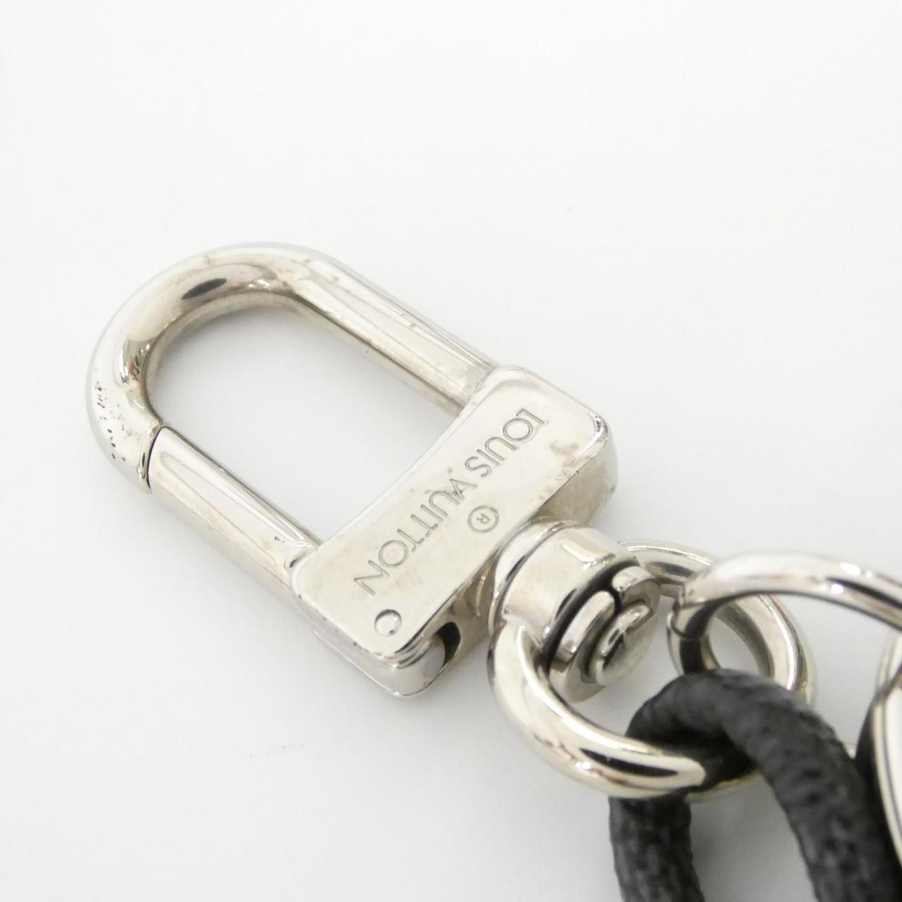 ルイヴィトン ダミエ グラフィット キーホルダー レザーロープ M67224